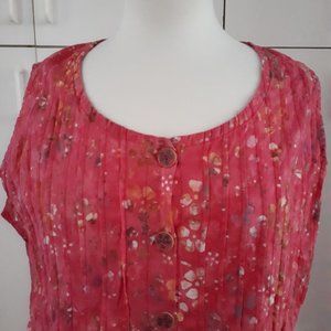 NWOT Coral Pink Cotton Sleeveless Summer Dress